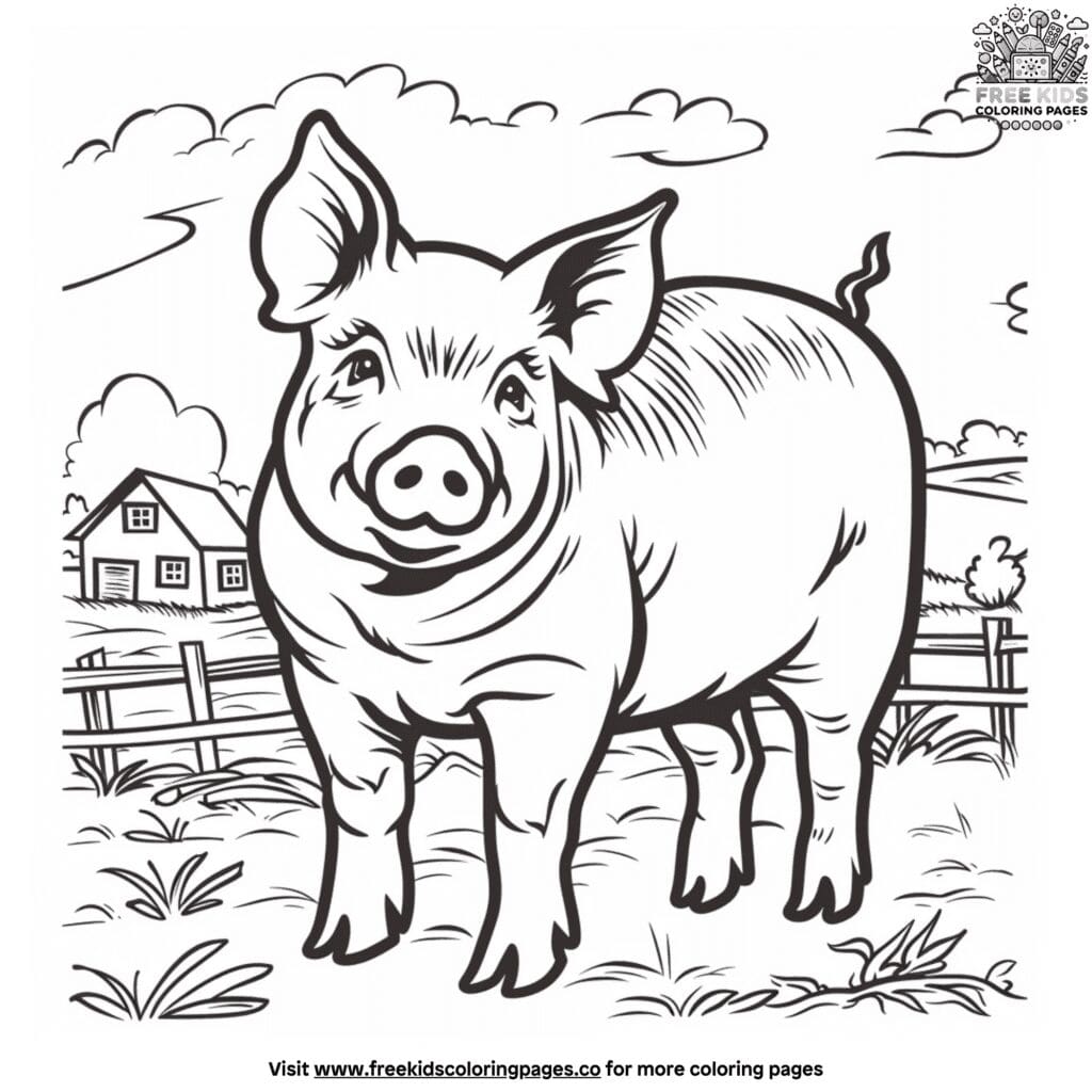 Engaging and educational farm animal coloring pages for kids 6