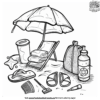 Engaging Beach Items Coloring Pages For Curious Minds