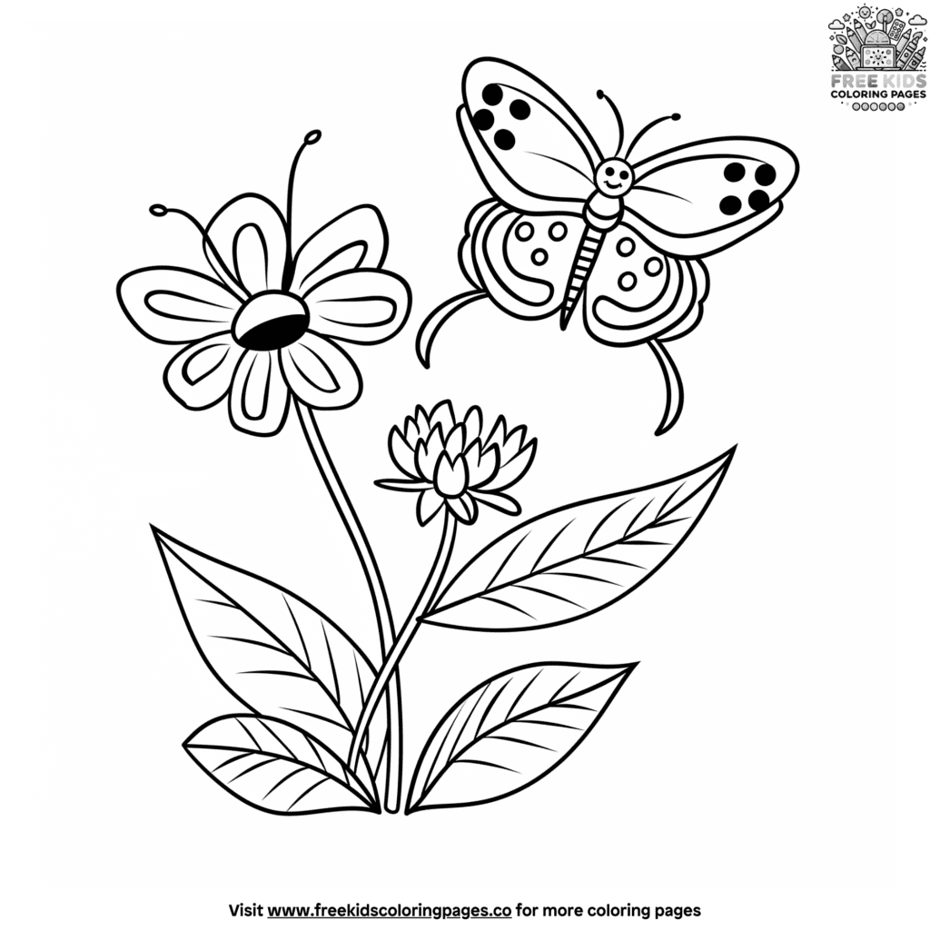 Preschool garden coloring pages