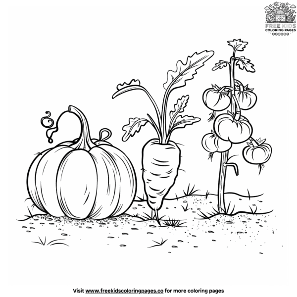 Preschool garden coloring pages