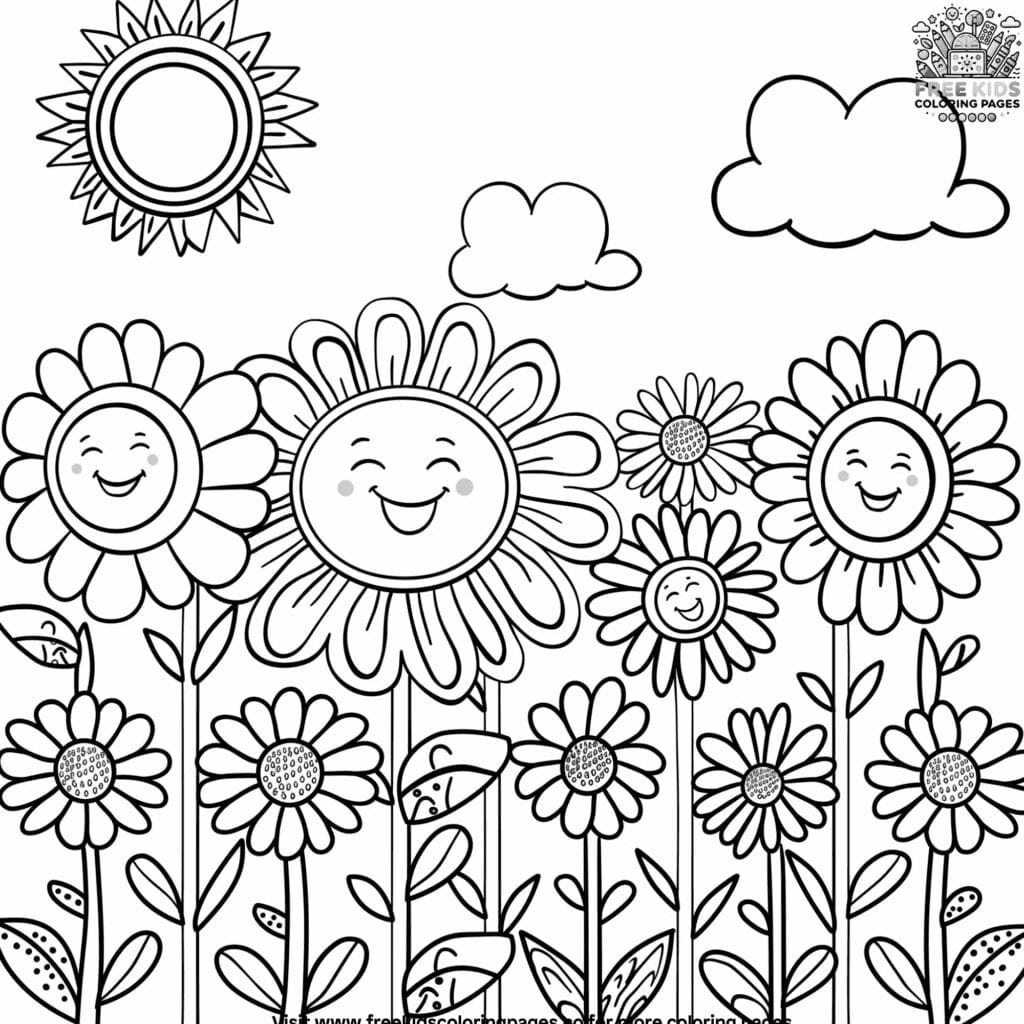 Engaging preschool garden coloring pages for tiny tots