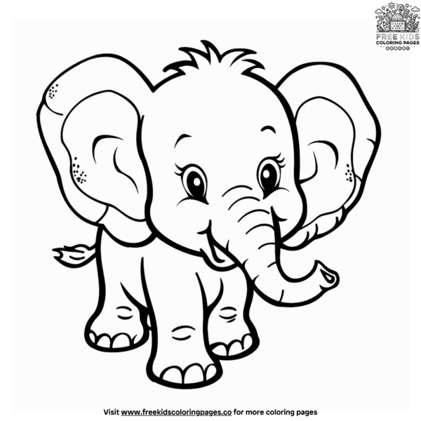 Cheerful zoo animal coloring pages