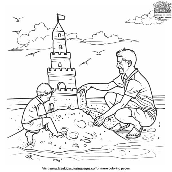 Fun father's day coloring page