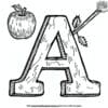 Toddler Letter A Coloring Pages