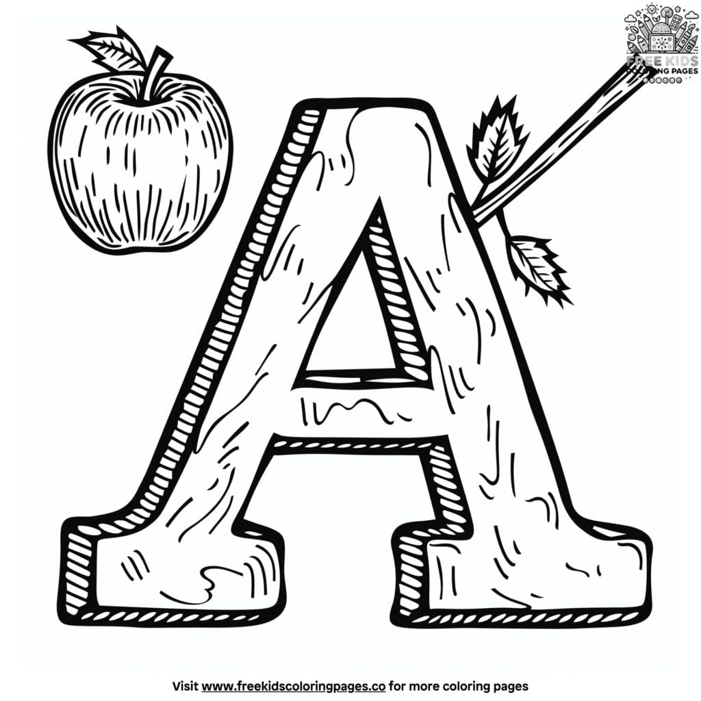 Toddler letter a coloring pages