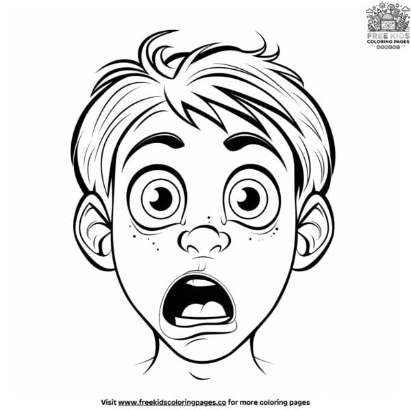 Toddler emotions coloring pages