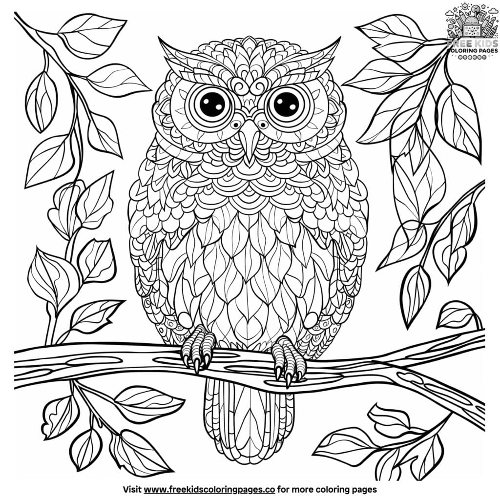 Bold detailed bird coloring pages