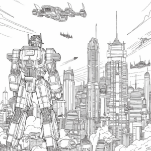 Transformer Cybertron Coloring Pages