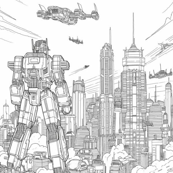 Transformer cybertron coloring pages