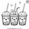 Festive Boba Drink Coloring Pages For Little Artists