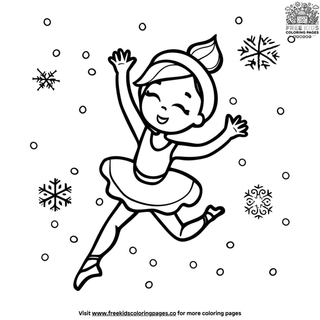 Christmas ballerina coloring pages