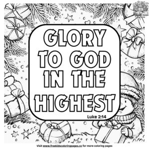 Christmas Bible Verse Coloring Pages