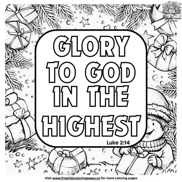 Christmas bible verse coloring pages