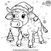 Fun Christmas Cow Coloring Pages To Celebrate The Holidays