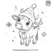 Festive Christmas Cow Coloring Pages To Celebrate The Holidays