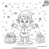 Christmas Elf Coloring Pages