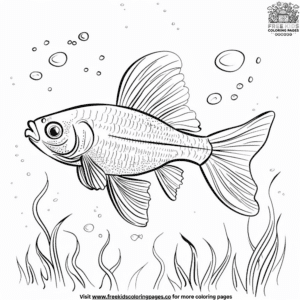 Fun and charming fish coloring pages