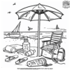 Fun Beach Items Coloring Pages