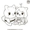 Fun Bee and Puppycat Coloring Pages