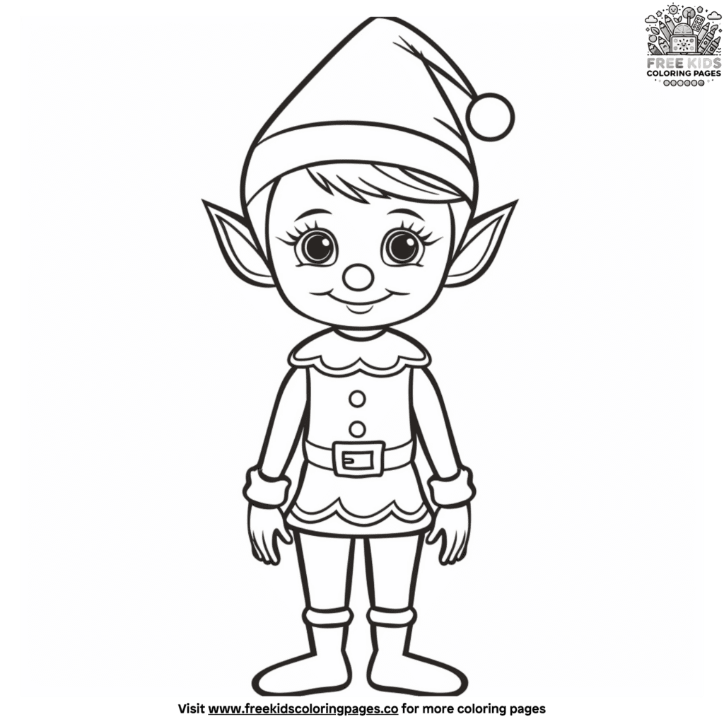 Fun Elf On Shelf Coloring Pages Fun Elf On Shelf Coloring Pages