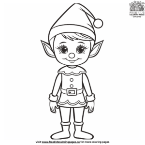 Fun elf on shelf coloring pages