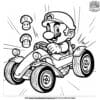 Mario Race Car Coloring Pages