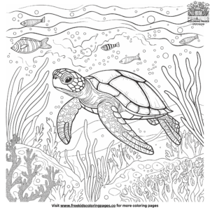 Fun ocean hard coloring pages