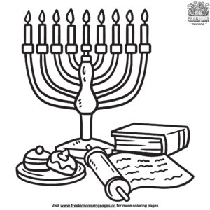 Fun and festive hanukkah coloring pages