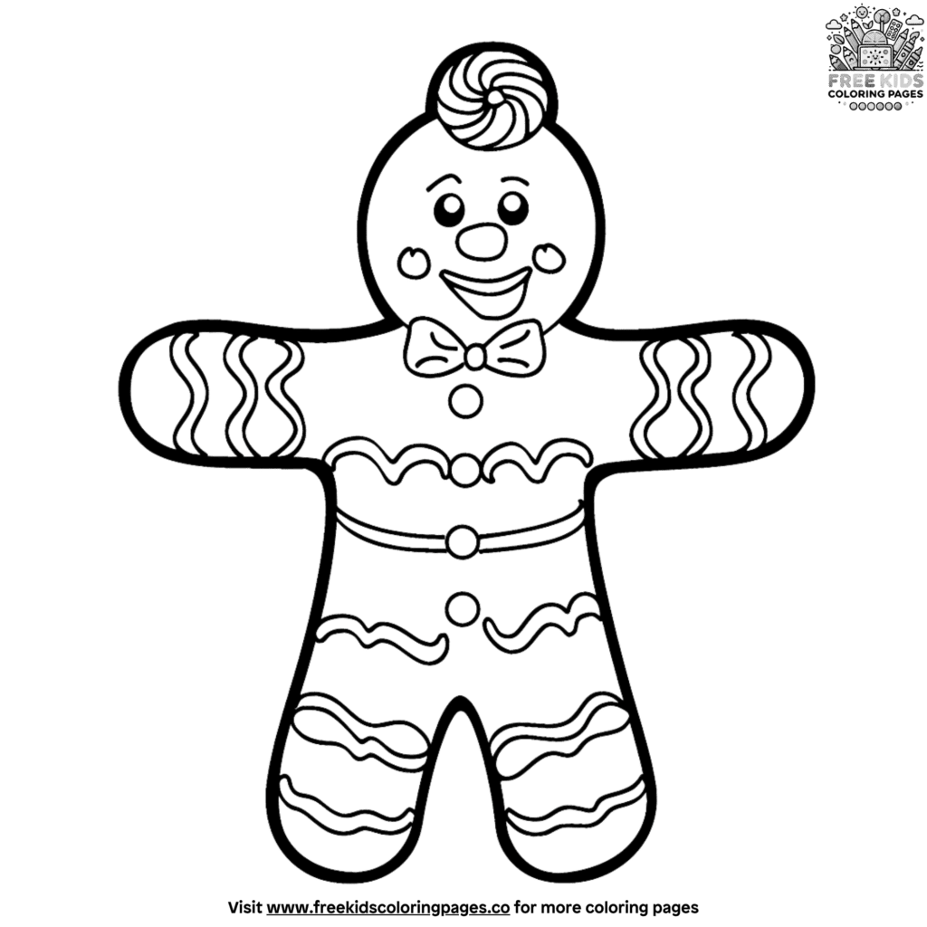 Funny gingerbread man shrek coloring page