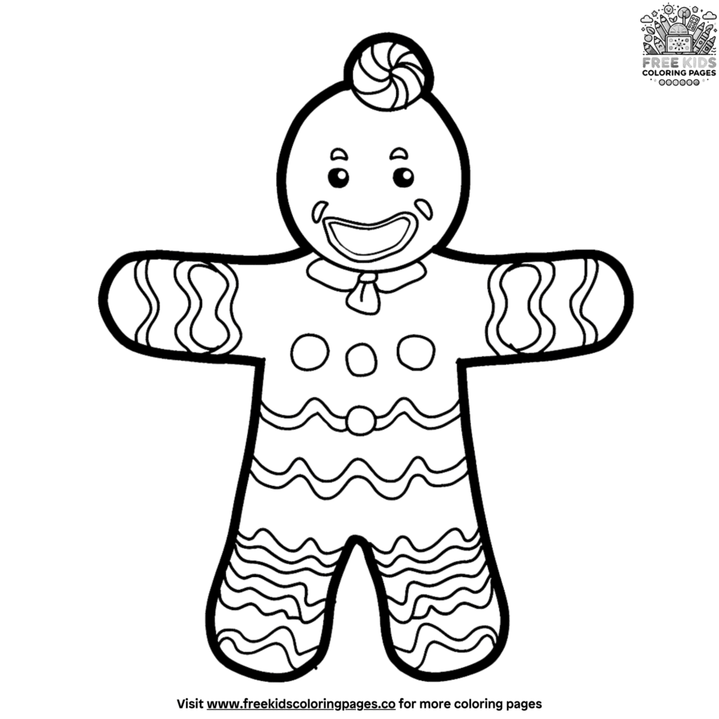 Funny gingerbread man shrek coloring page