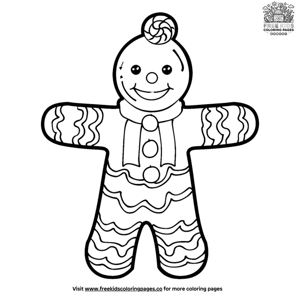 Funny gingerbread man shrek coloring page