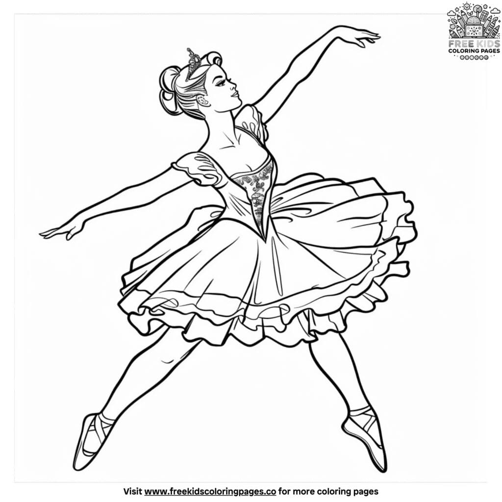 Barbie ballerina coloring pages