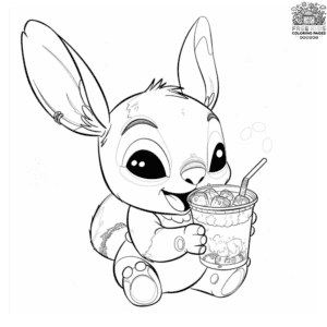 Happy Disney Boba Coloring Pages