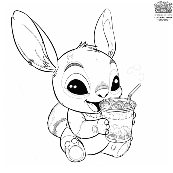 Happy disney boba coloring pages