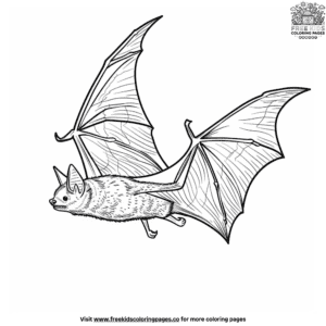 Detailed bat coloring pages