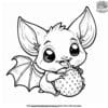 Kawaii Cute Bat Coloring Pages