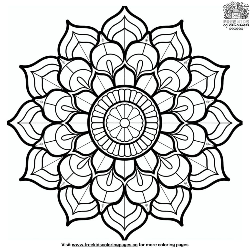 Little mandala coloring pages