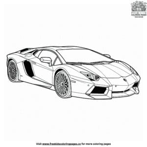 Lamborghini race car coloring pages