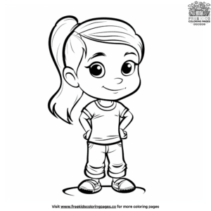 Bright Cartoon Character Coloring Pages