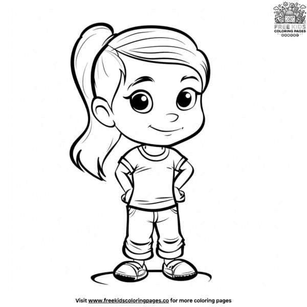 Bright cartoon character coloring pages