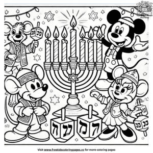 Disney Hanukkah Coloring Pages