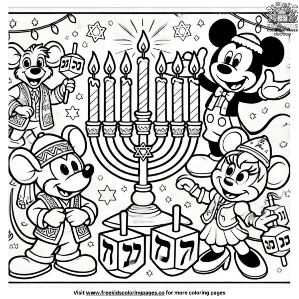 Disney hanukkah coloring pages