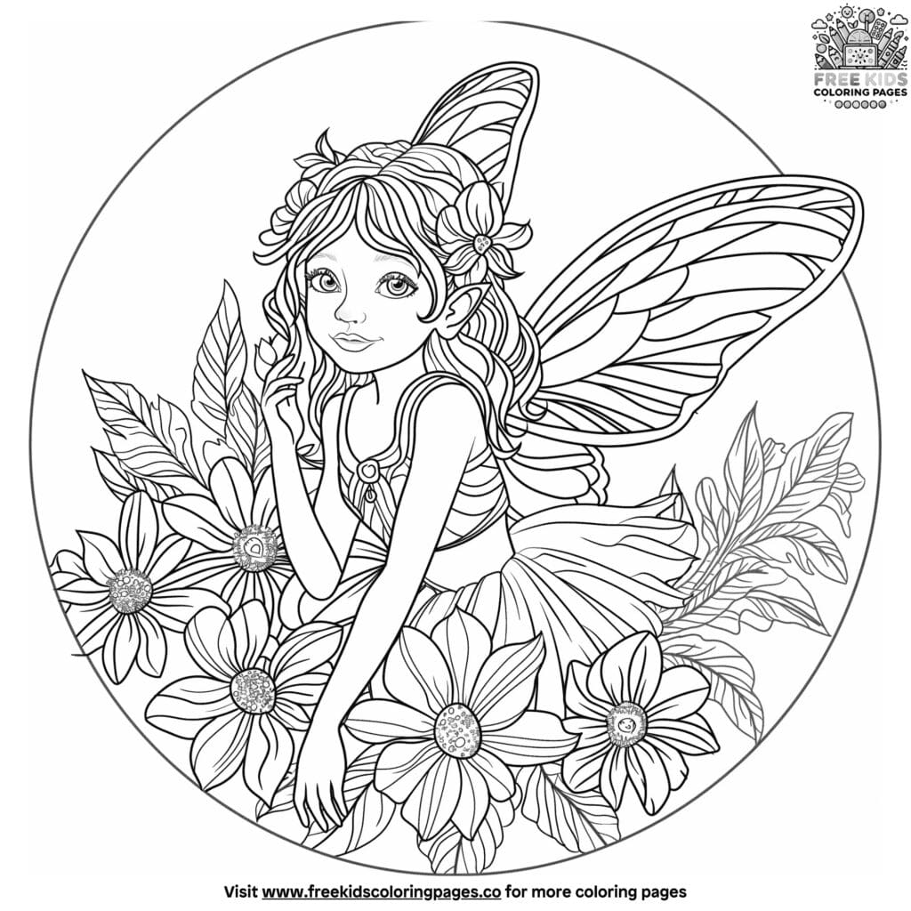 Magical garden coloring pages