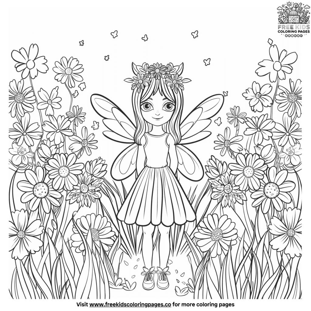 Magical garden coloring pages