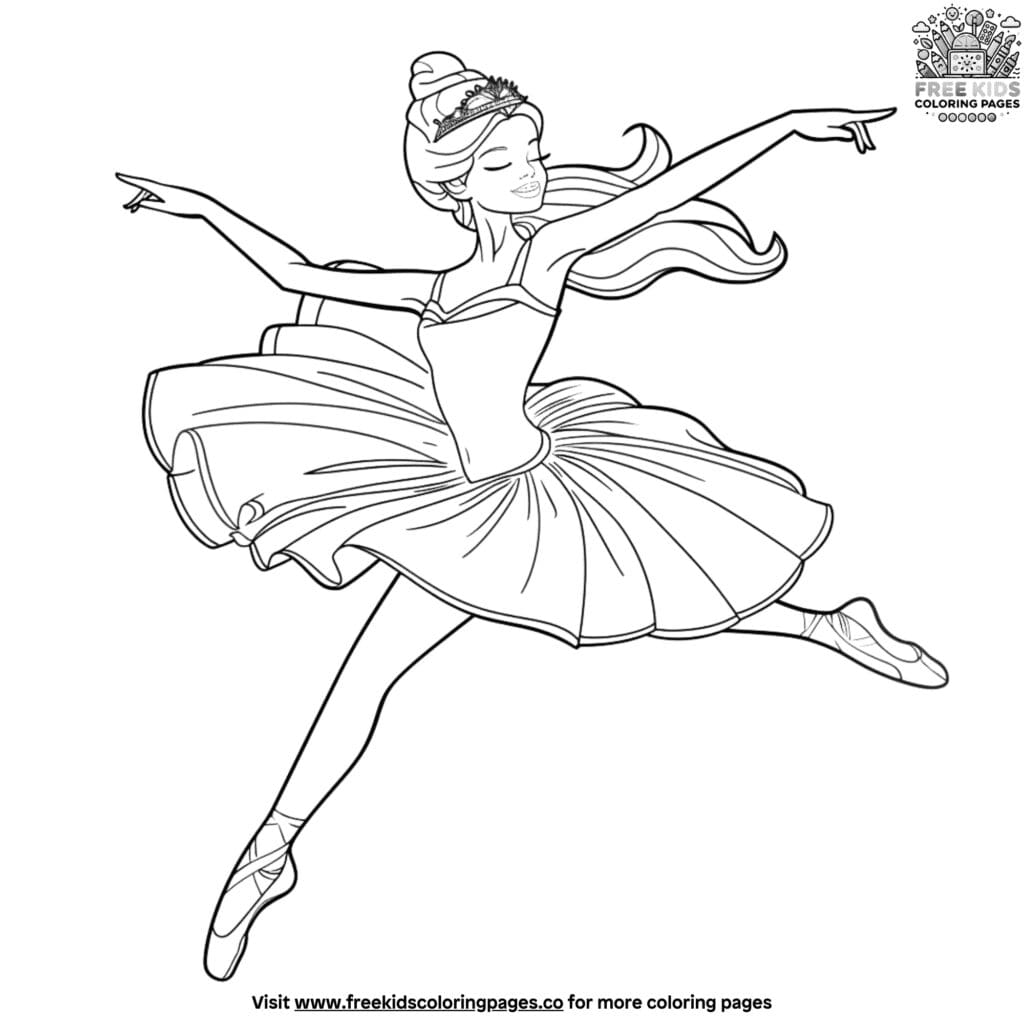 Princess ballerina coloring pages