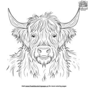 Vibrant Highland Cow Coloring Pages For Creative Fun