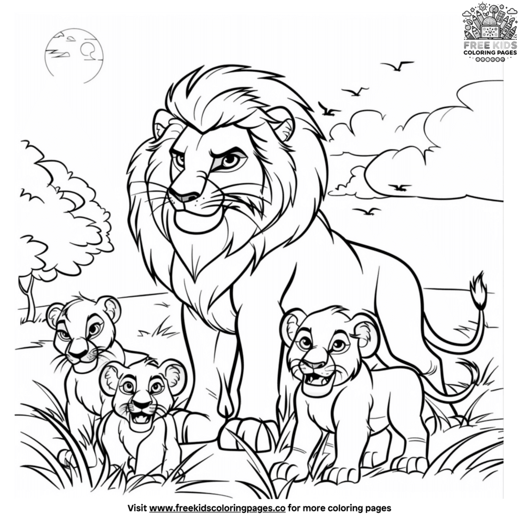 Lion coloring pages