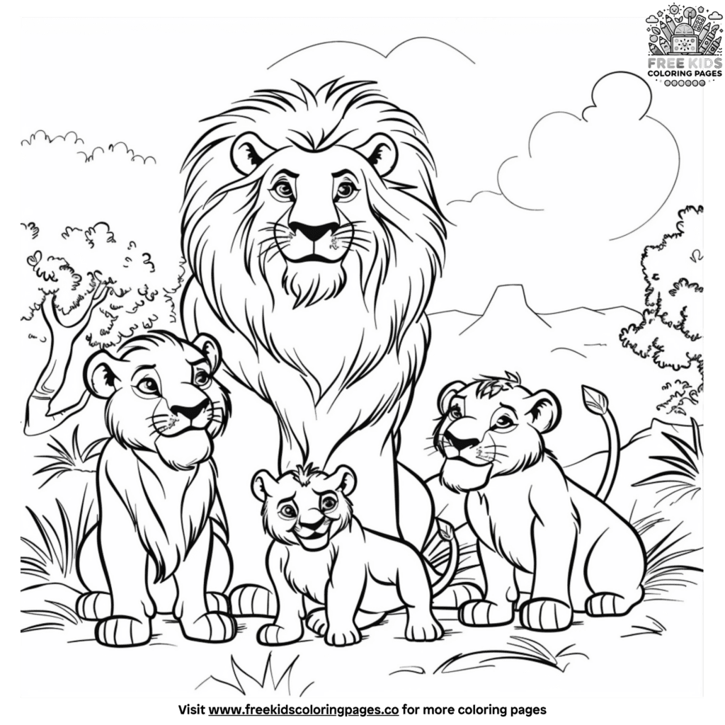 Lion coloring pages