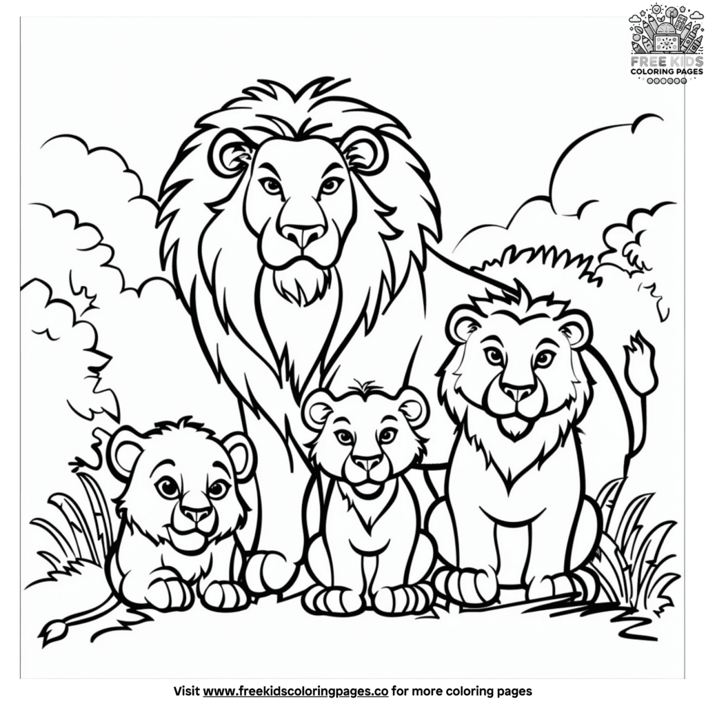 Lion coloring pages