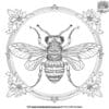 Majestic Queen Bee Coloring Pages